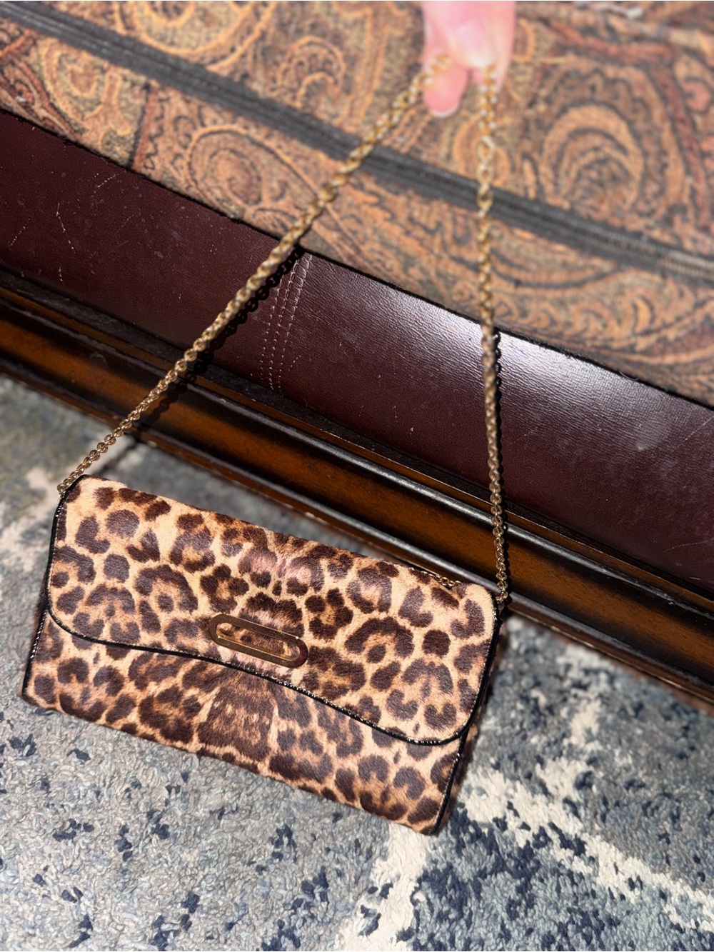 Christian Louboutin Leopard Print Crossbody Bag - Brown